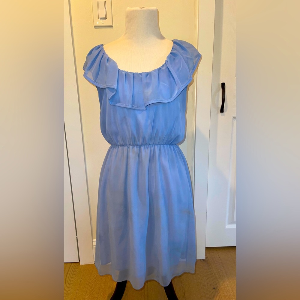 Francesca’s Light Powder Blue Mini Dress